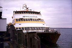 Wightlink FastCat Catermeran service from Portsmouth Harbour to Ryde Pier